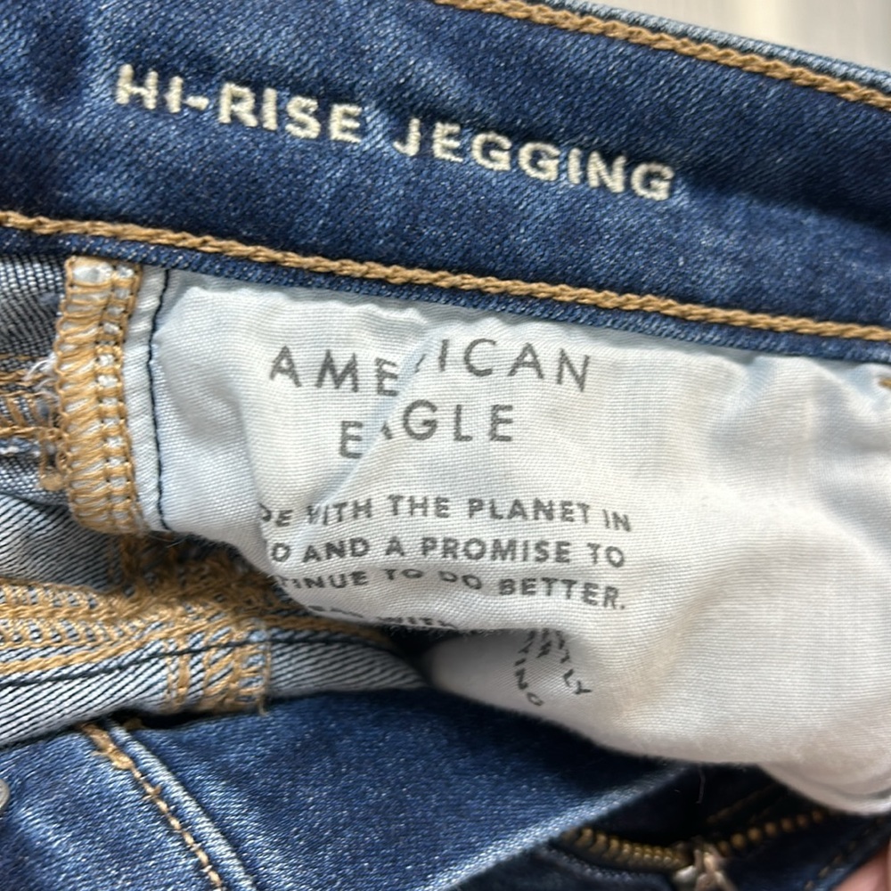 American Eagle Women’s Next Level Stretch High Rise Jeggings Size 0 Reg EUC - Picture 6 of 6